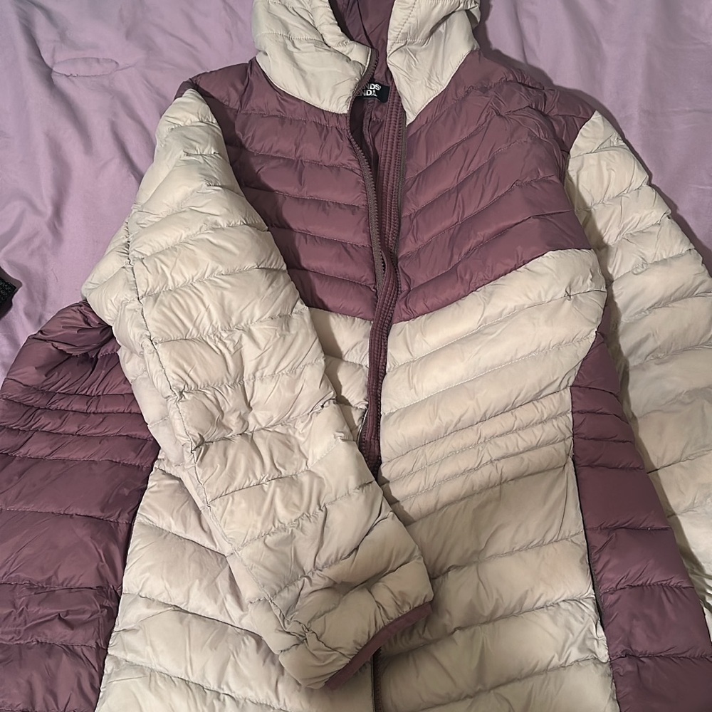 Lands' End Women's Two-Tone Puffer Jacket